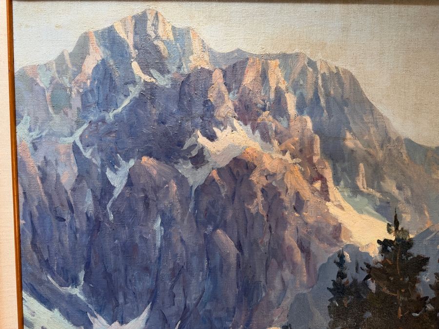 Charles L A Smith (1872-1937, California) Stunning Original Landscape Painting On Canvas Signed Lower Right C. Smith [Photo 10]