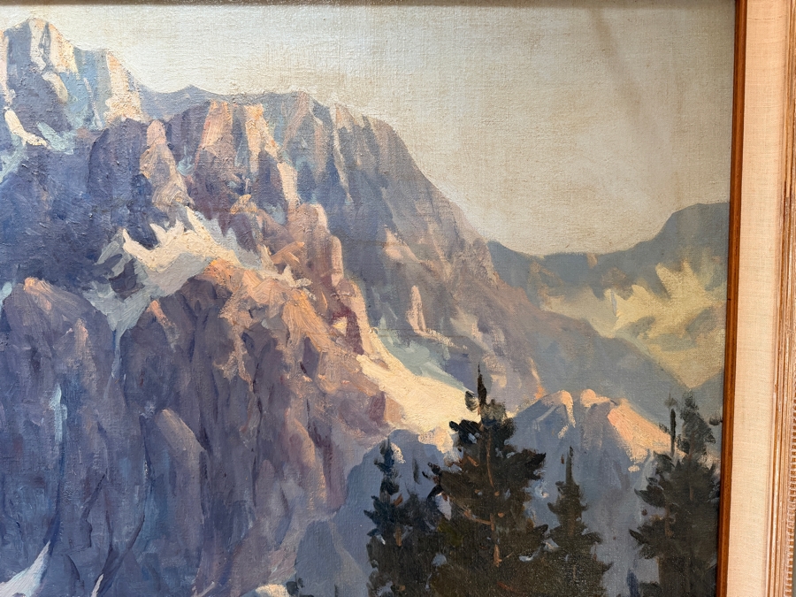 Charles L A Smith (1872-1937, California) Stunning Original Landscape Painting On Canvas Signed Lower Right C. Smith [Photo 12]