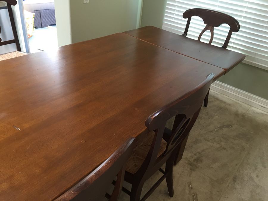 (6) Pottery Barn Napoleon Rush Italy Chairs With Table And Bench [Photo 9]