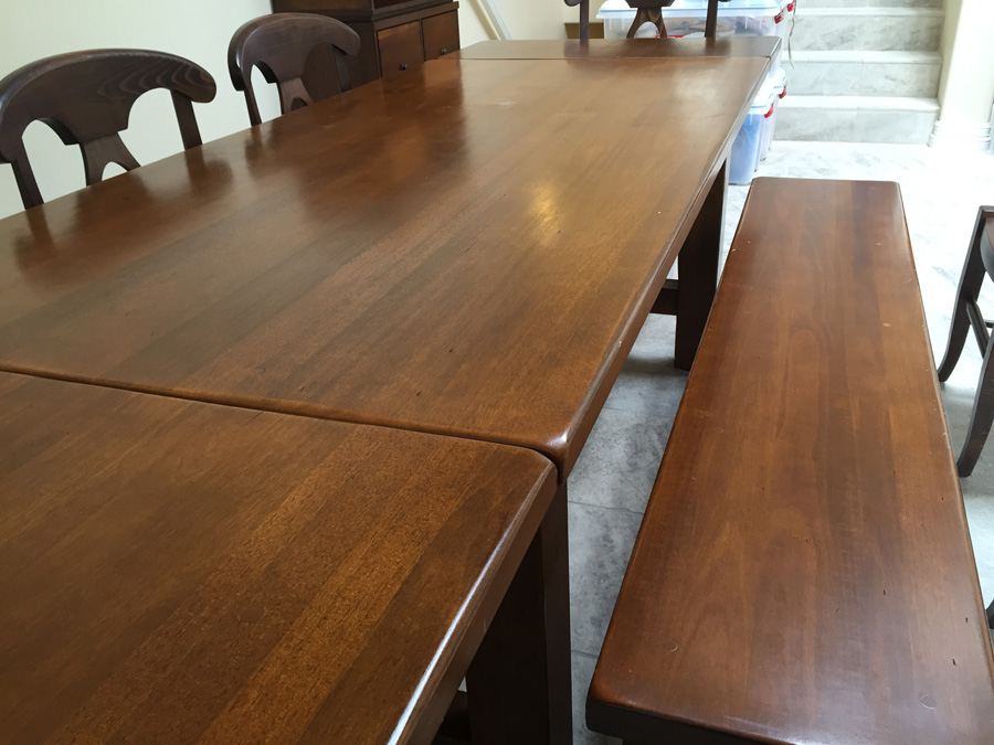 (6) Pottery Barn Napoleon Rush Italy Chairs With Table And Bench [Photo 10]