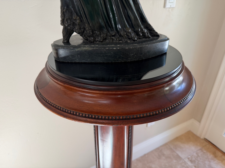 Vintage Solid Rosewood Pedestal Stand (Does Not Include Bronze Sculpture) 40'H [Photo 5]