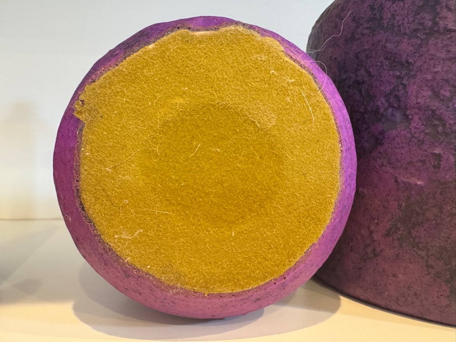 Vintage West German Otto Keramik Purple Fat Lava Glaze Pottery Vases, Set Of Three, Designed By Otto Gerharz, Mid-Century Modern, Circa 1960s-1970s 6.5' - 9'H [Photo 7]