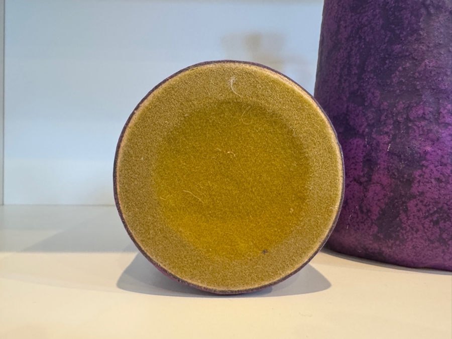 Vintage West German Otto Keramik Purple Fat Lava Glaze Pottery Vases, Set Of Three, Designed By Otto Gerharz, Mid-Century Modern, Circa 1960s-1970s 6.5' - 9'H [Photo 6]