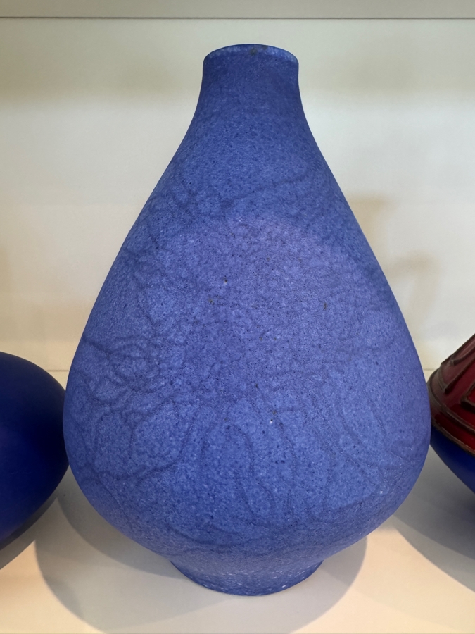 Vintage West German Blue Art Pottery Collection Featuring Carstens Tönnieshof Model 111, Hartwig Heyne Studio Pottery With 'Hey' Signature, And Steuler Keramik Shape 2025/20, Mid-Century Modern Matte And Cobalt Glazes, Circa 1960s-1970s 7'H - 8'H [Photo 4]