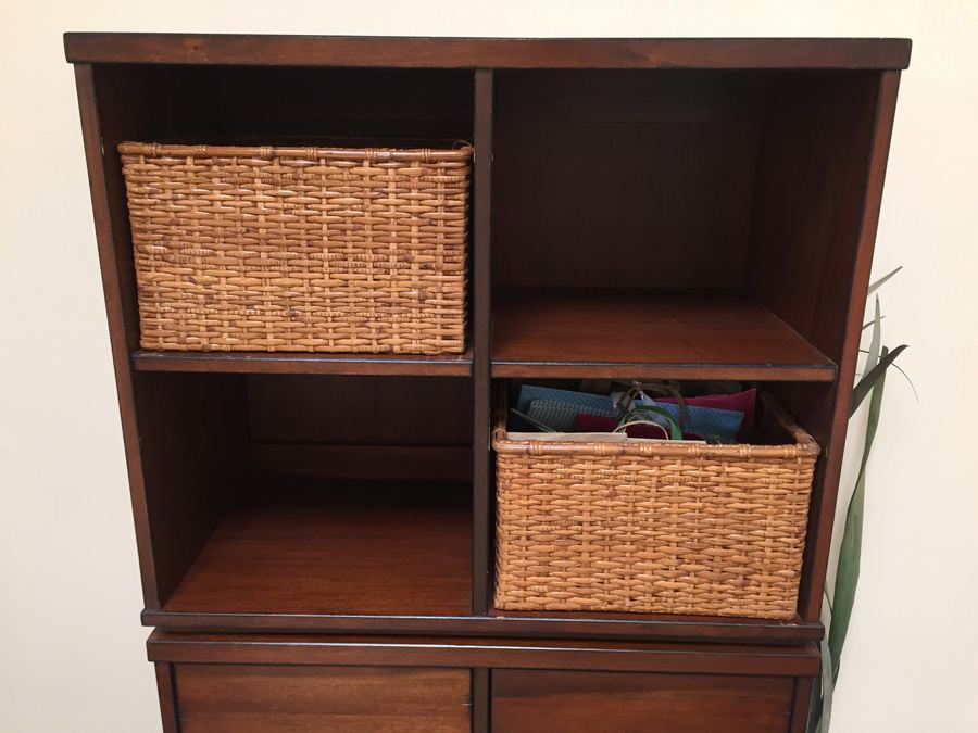Pottery Barn 2-Piece Storage Cabinet With Baskets [Photo 4]