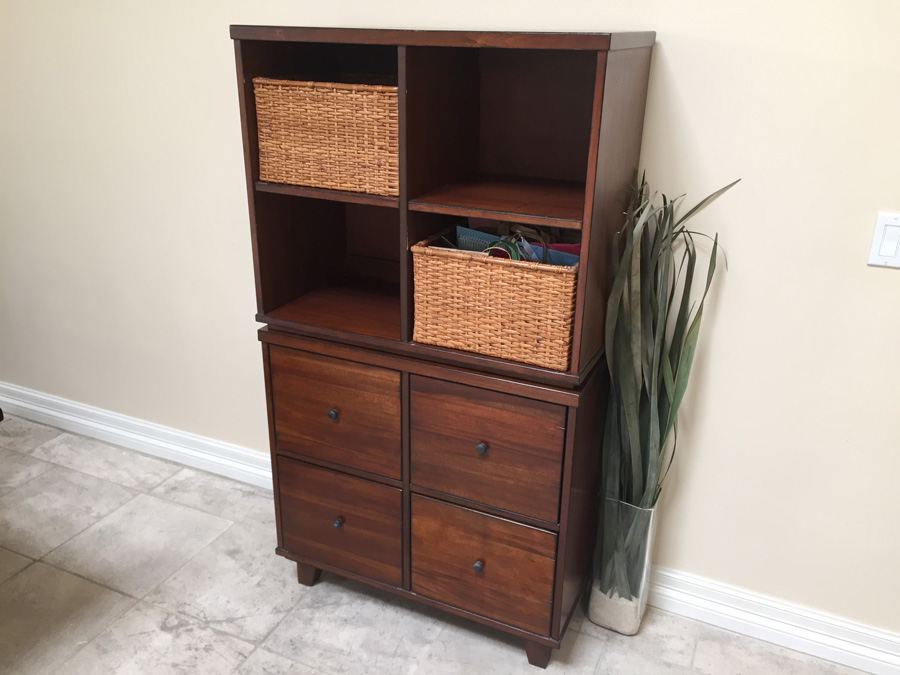 Pottery Barn 2Piece Storage With Baskets