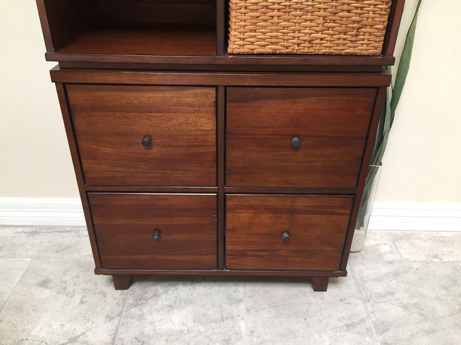Pottery Barn 2-Piece Storage Cabinet With Baskets [Photo 5]