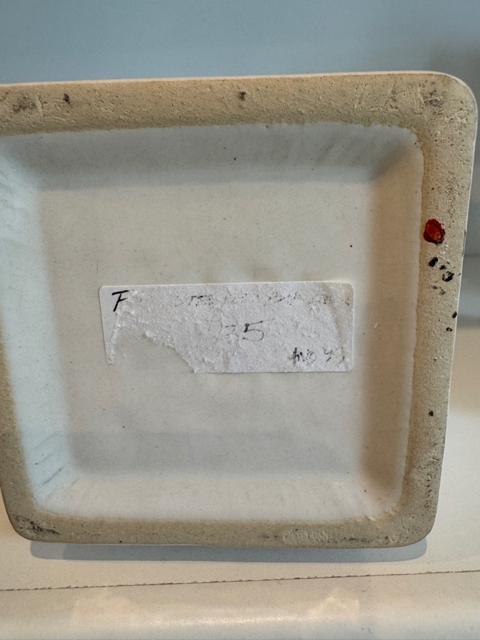 (3) Vintage Fohr Keramik West German Fat Lava Ceramic Vases In White With Textured Red And Grey Glaze [Photo 9]