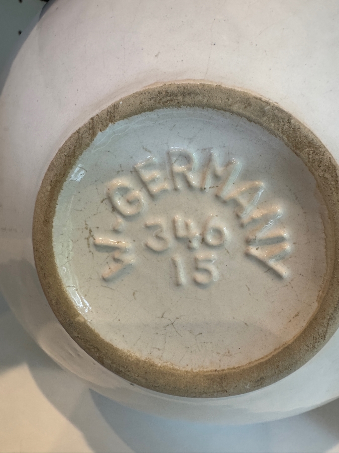 (3) Vintage Fohr Keramik West German Fat Lava Ceramic Vases In White With Textured Red And Grey Glaze [Photo 8]