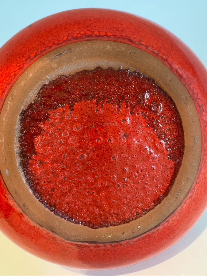 Vintage Roth Keramik Red And Black Fat Lava West German Art Pottery Vase 17'H


 [Photo 5]
