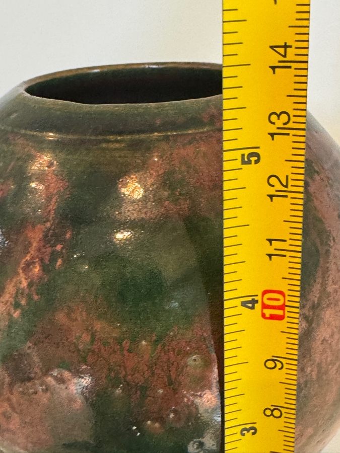 Raku Style Ceramic Vase 13.5'H [Photo 6]