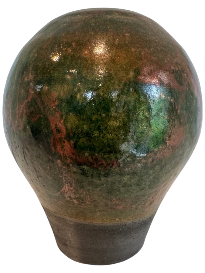 Raku Style Ceramic Vase 13.5'H