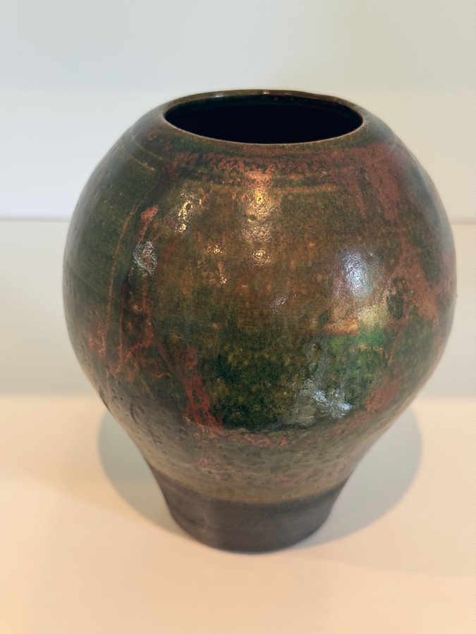 Raku Style Ceramic Vase 13.5'H [Photo 3]