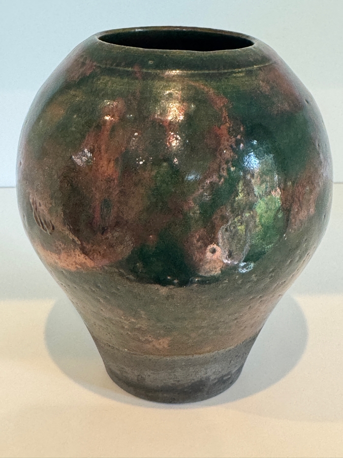 Raku Style Ceramic Vase 13.5'H [Photo 4]