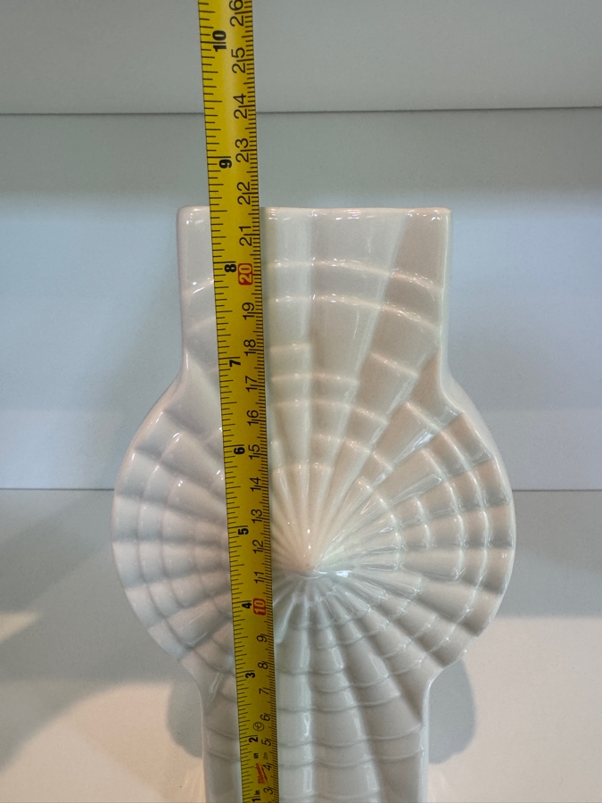 Vintage Winterling Mühlbach West Germany White Op-Art Spiderweb Porcelain Vase 8.5'H [Photo 5]