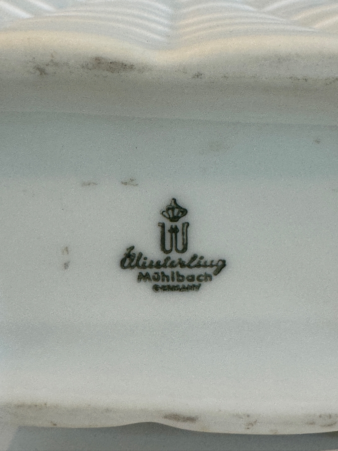 Vintage Winterling Mühlbach West Germany White Op-Art Spiderweb Porcelain Vase 8.5'H [Photo 4]