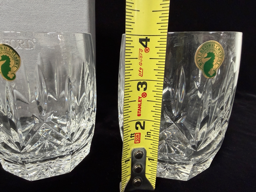 New Set Of Four Waterford Crystal Westhampton Double Old Fashioned Glasses With Box 4 1/8'H [Photo 4]