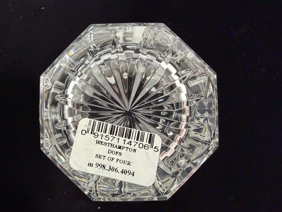 New Set Of Four Waterford Crystal Westhampton Double Old Fashioned Glasses With Box 4 1/8'H [Photo 7]