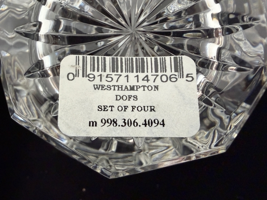New Set Of Four Waterford Crystal Westhampton Double Old Fashioned Glasses With Box 4 1/8'H [Photo 6]