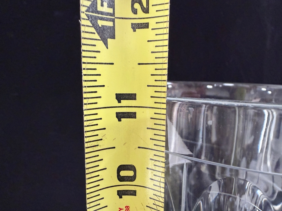 Stunning Crystal Thumbprint Pattern Vase Signed 11'H [Photo 5]