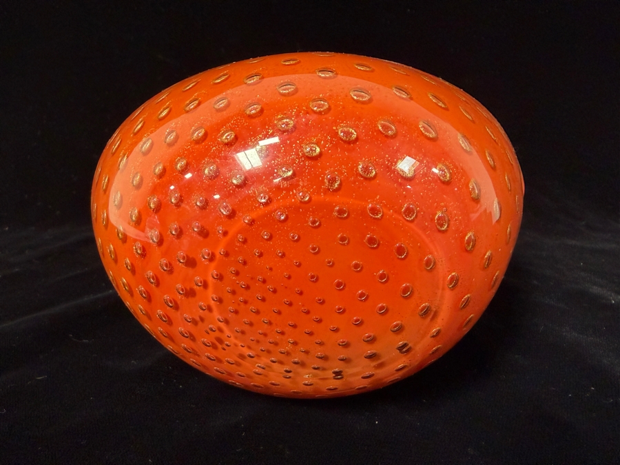 Stunning Vintage Alfredo Barbini Murano Italian Art Glass Flower Basket 6'W X 7'H [Photo 7]