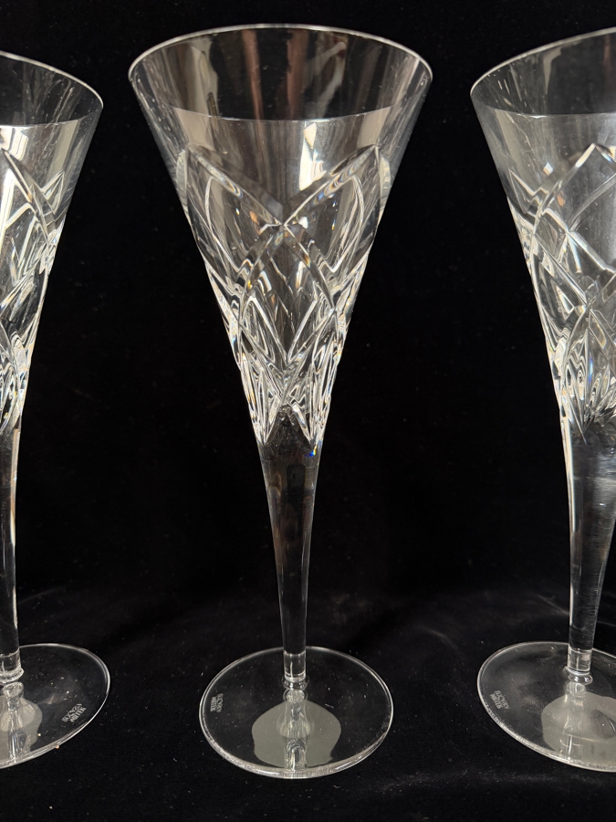 (4) Miller Rogaska Crytal Champagne Flutes Stemware Glasses 9.5'H [Photo 3]