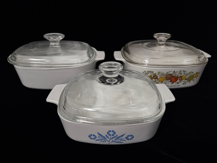 (3) Vintage Corning Ware Casserole Dishes [Photo 2]