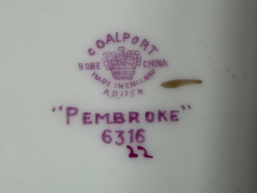Vintage Hand Painted Coalport 'Pembroke' 6316 Bone China Made In England [Photo 12]