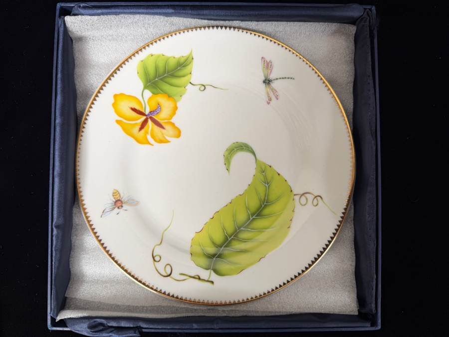 New Set Of (4) Canape Plates 'Tivoli' With Box 8'W [Photo 2]
