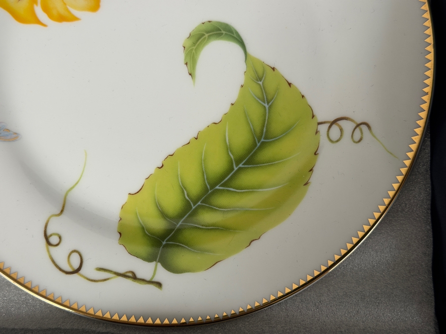 New Set Of (4) Canape Plates 'Tivoli' With Box 8'W [Photo 6]