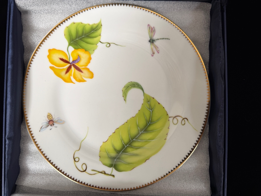 New Set Of (4) Canape Plates 'Tivoli' With Box 8'W [Photo 3]