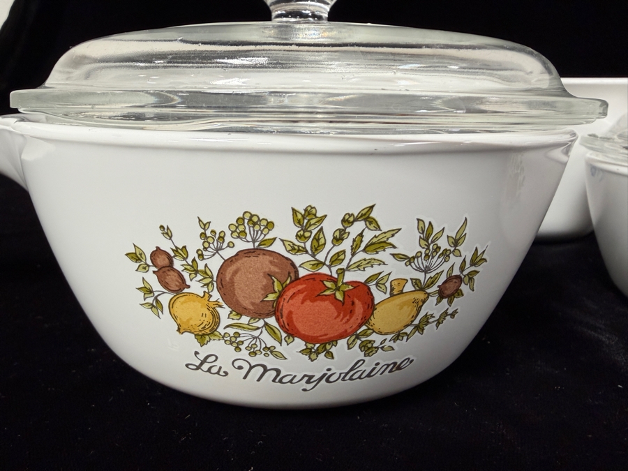 (2) Vintage Corning Ware Sauce Pans And Casserole Dish [Photo 2]