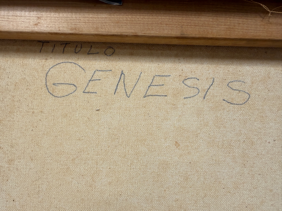 Jose Felix Original Surrealist Painting On Canvas Titled 'Genesis' Signed Lower Right And Dated 1977 24 X 30 [Photo 8]