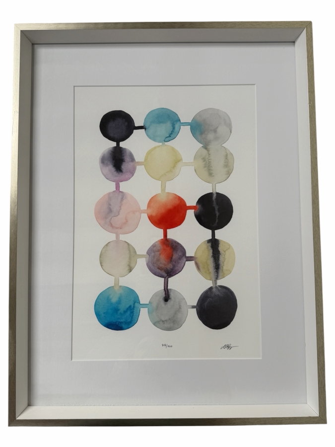 Grace Popp Artist Signed Limited Edition Giclee Print Titled 'Custom Connect The Dots II' 10 X 16 Dated 2022 Framed 19 X 24 [Photo 2]