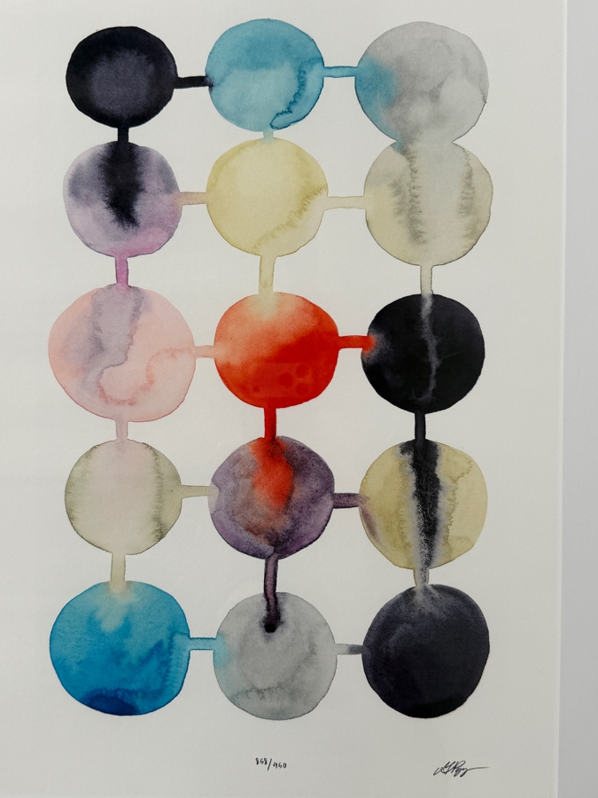 Grace Popp Artist Signed Limited Edition Giclee Print Titled 'Custom Connect The Dots II' 10 X 16 Dated 2022 Framed 19 X 24 [Photo 3]