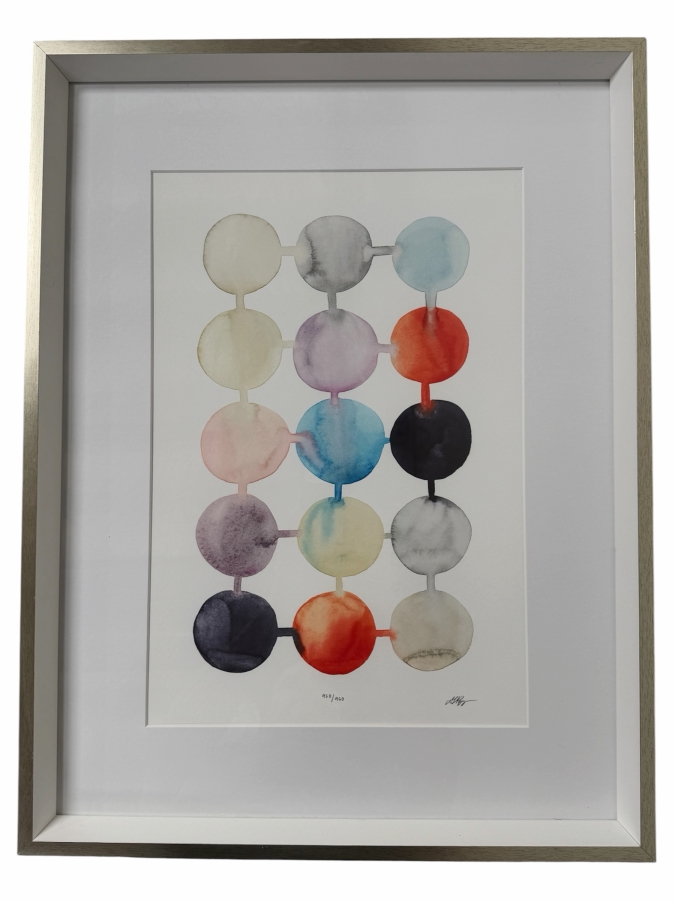 Grace Popp Artist Signed Limited Edition Giclee Print Titled 'Custom Connect The Dots I' 10 X 16 Dated 2022 Framed 19 X 24 [Photo 2]