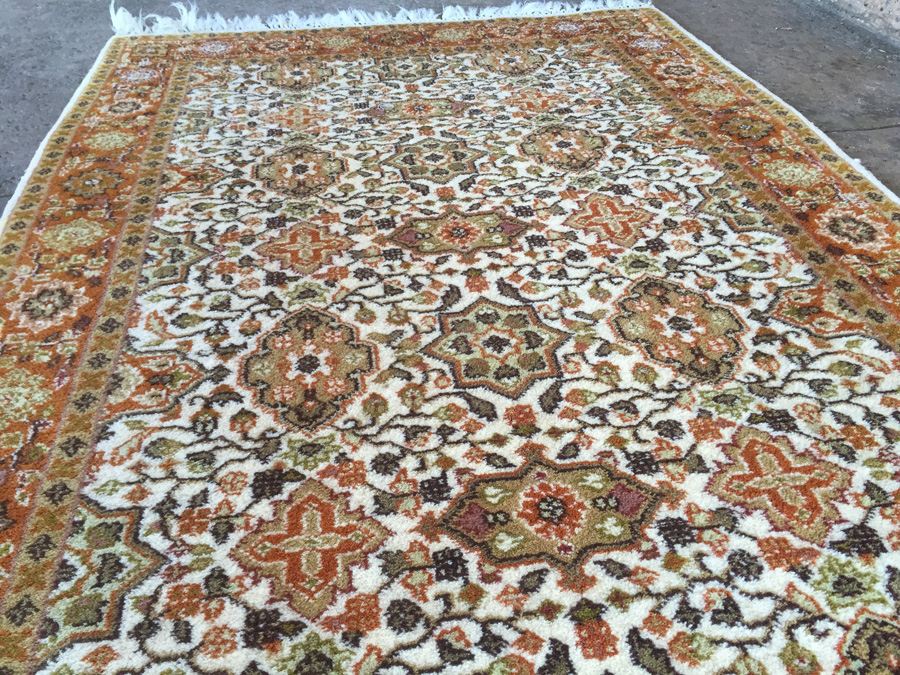 Hand Wooven Oriental Indian Wool Rug - 5' x 3' - Browns [Photo 6]