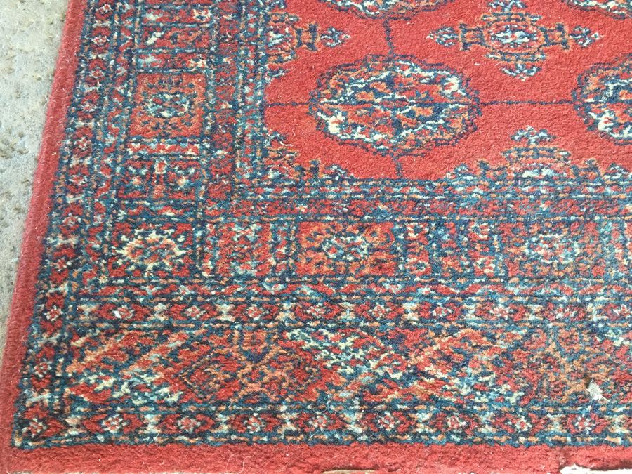 Vintage Hand Knotted Wool Persian Rug - Reds & Blues [Photo 2]