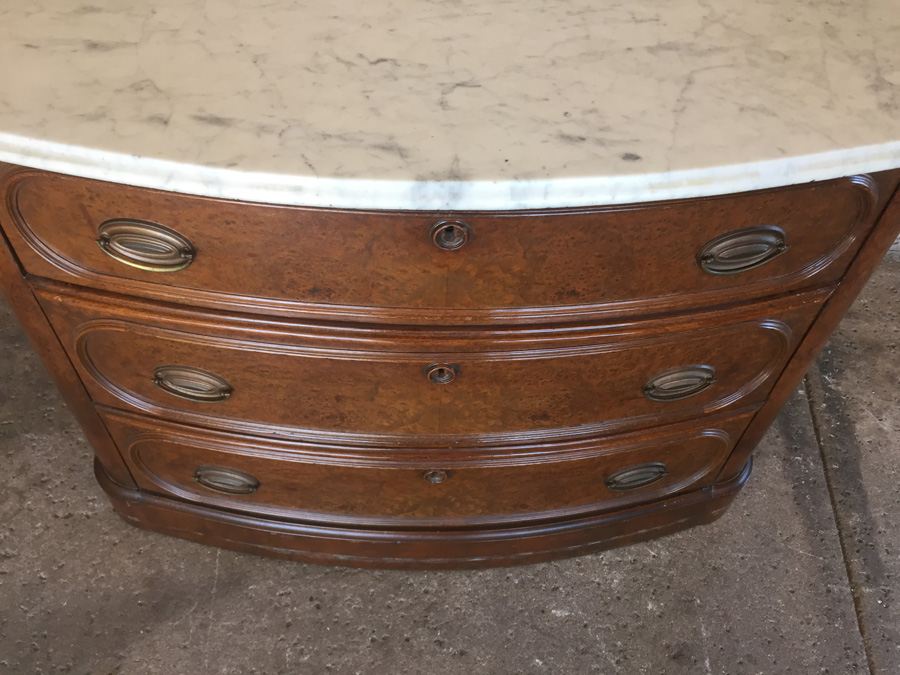 Vintage 3-Drawer Dresser With Marble Top [Photo 2]