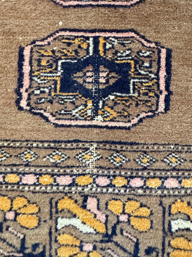 Hand-Knotted Bokhara Royal Tekke Wool Rug With Octagonal Gul Column And Floral Motif Borders 37'W X 59'L [Photo 5]