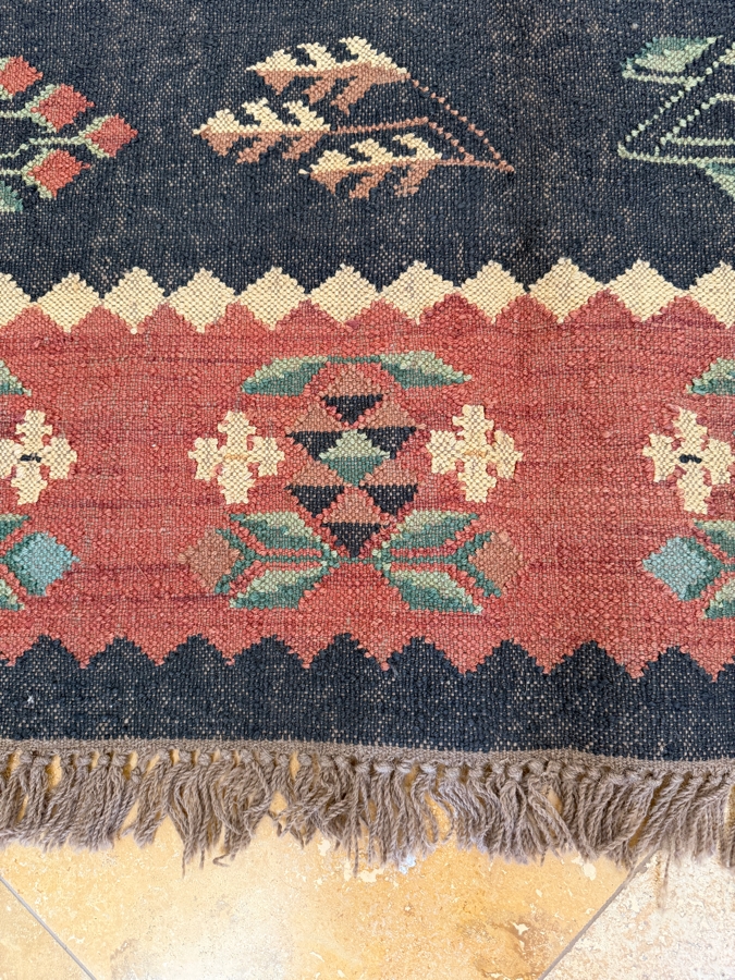 Vintage Hand-Woven Kilim Rug 73'W X 114'L [Photo 6]