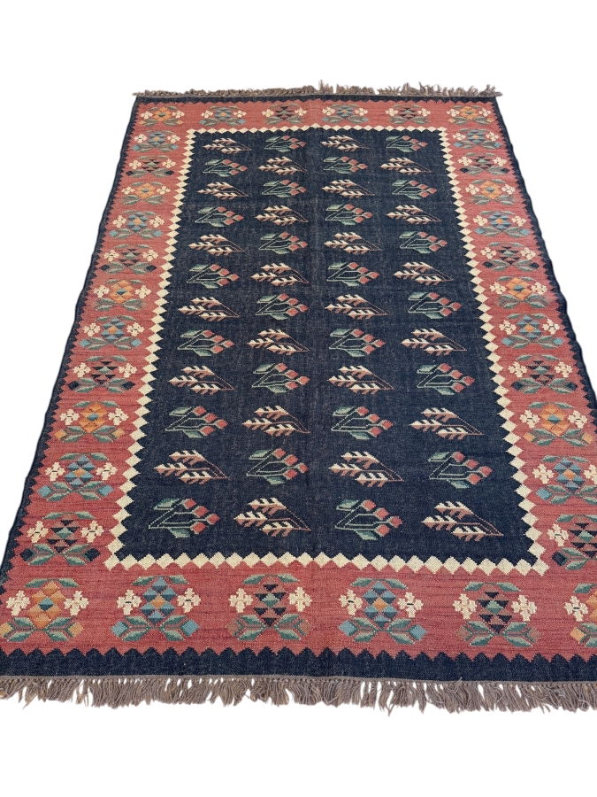 Vintage Hand-Woven Kilim Rug 73'W X 114'L