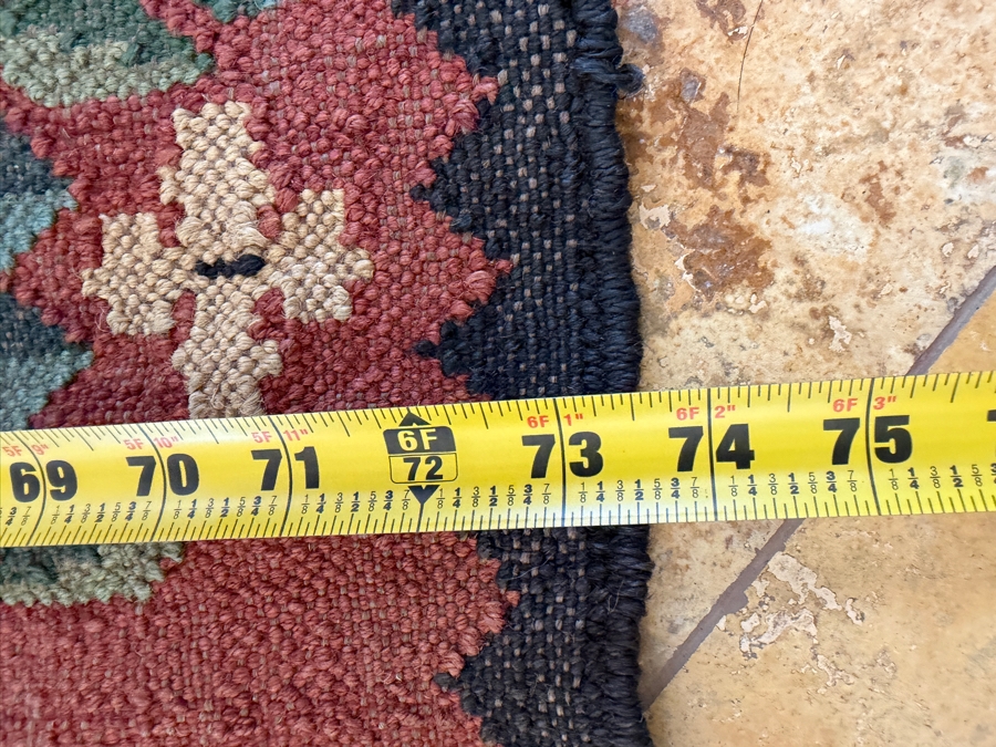 Vintage Hand-Woven Kilim Rug 73'W X 114'L [Photo 9]
