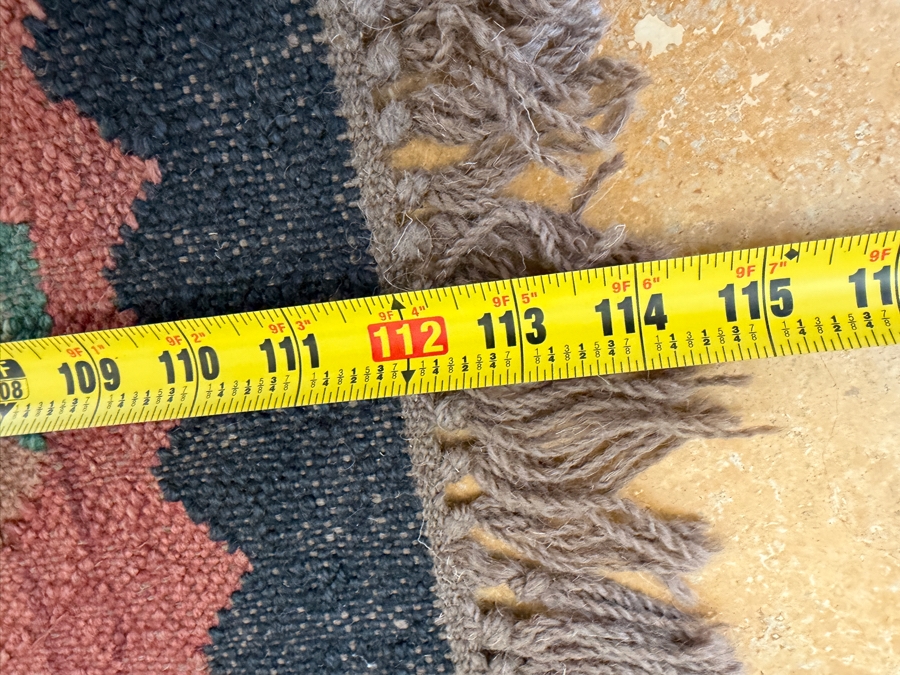 Vintage Hand-Woven Kilim Rug 73'W X 114'L [Photo 10]