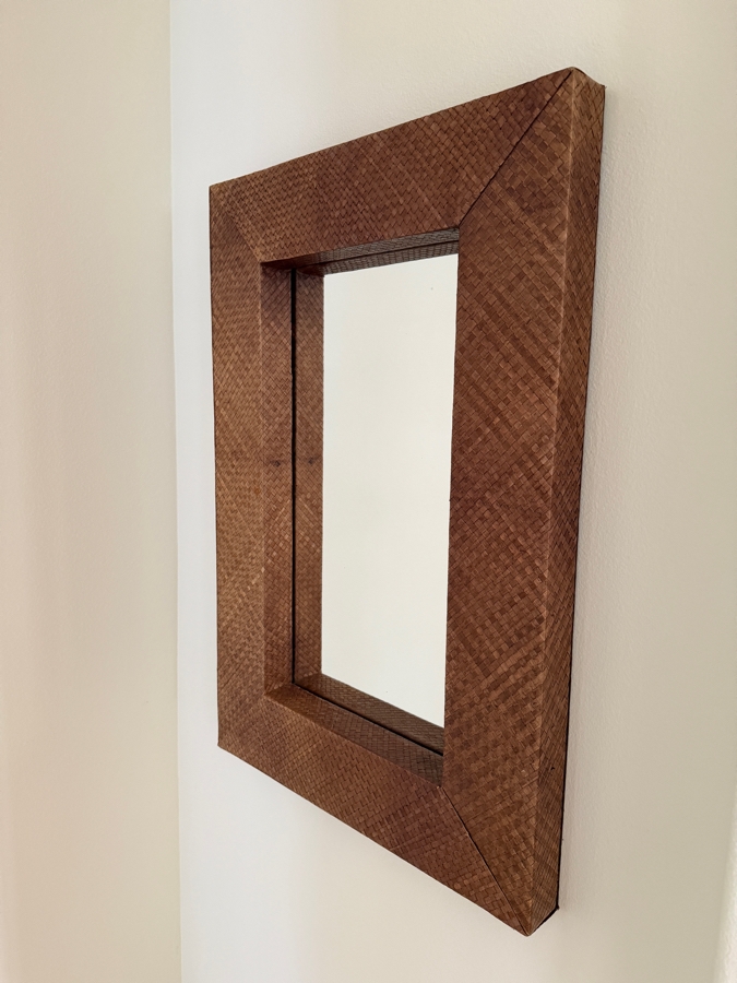 Vintage Rattan Wall Mirror 24'W X 36'H [Photo 3]