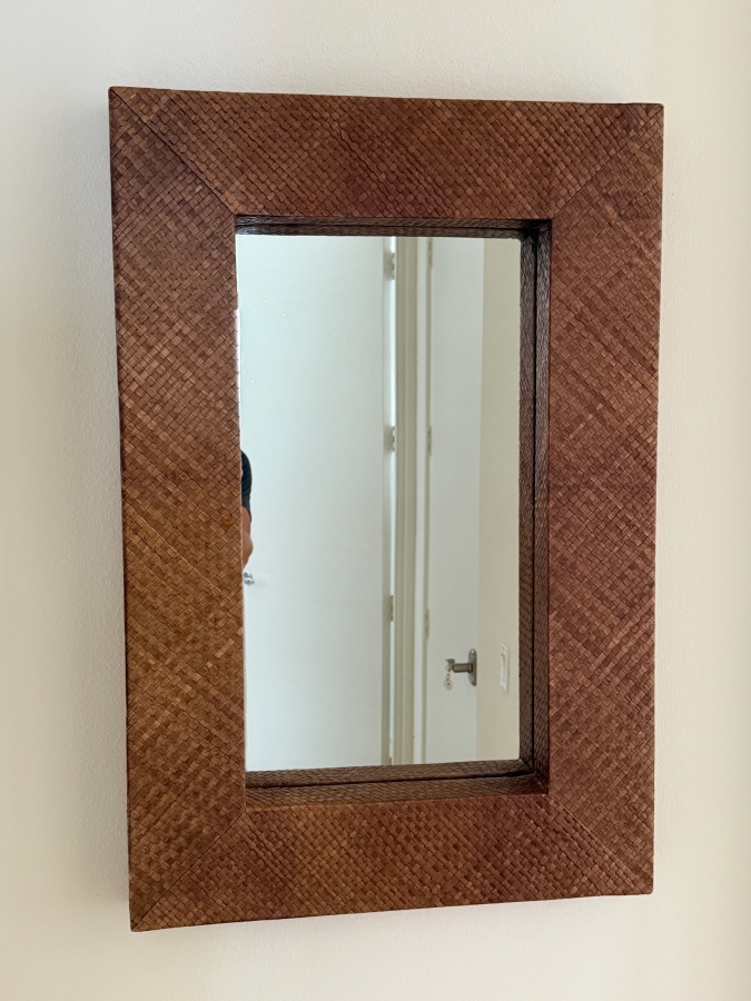 Vintage Rattan Wall Mirror 24'W X 36'H [Photo 2]