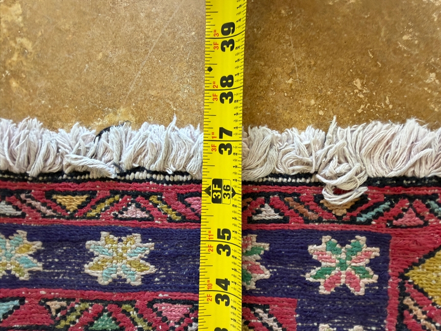 Vintage Hand-Knotted Kilim Soumak Rug With Bird And Animal Pictorial Motifs 31'W X 37'L [Photo 9]
