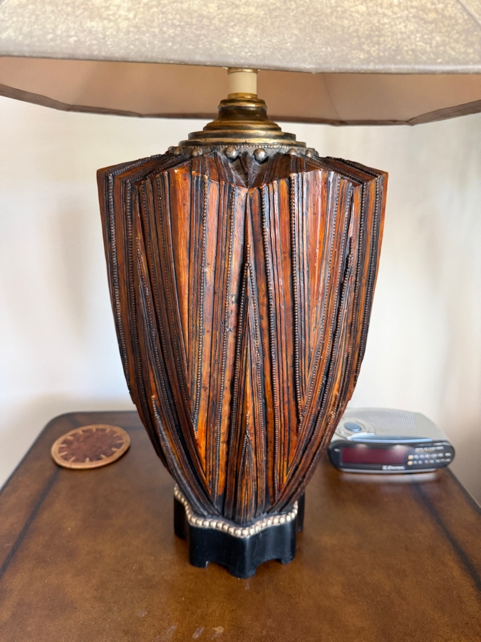 Pair Of Tropical Fluted Table Lamps 31'H [Photo 4]