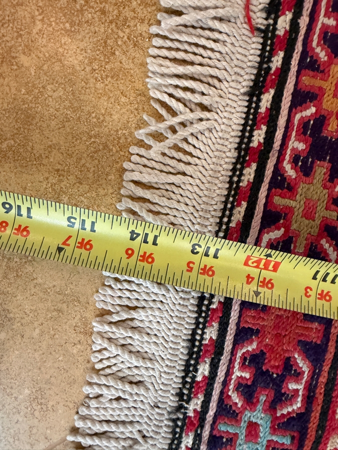 Vintage Handmade Turkish Kilim Soumak Wool Area Rug 76'W X 115'H [Photo 10]