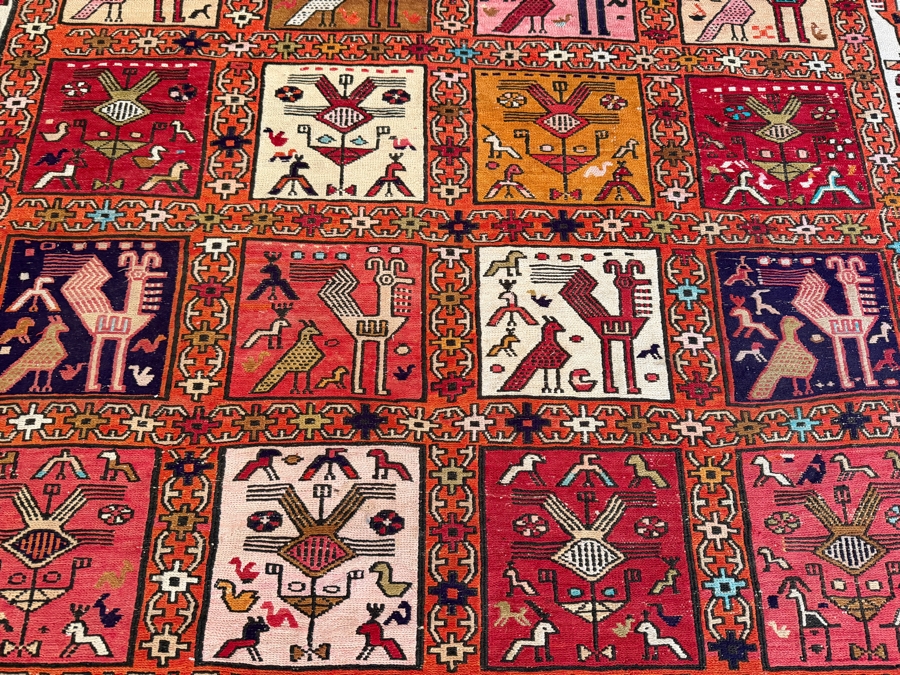 Vintage Handmade Turkish Kilim Soumak Wool Area Rug 76'W X 115'H [Photo 5]